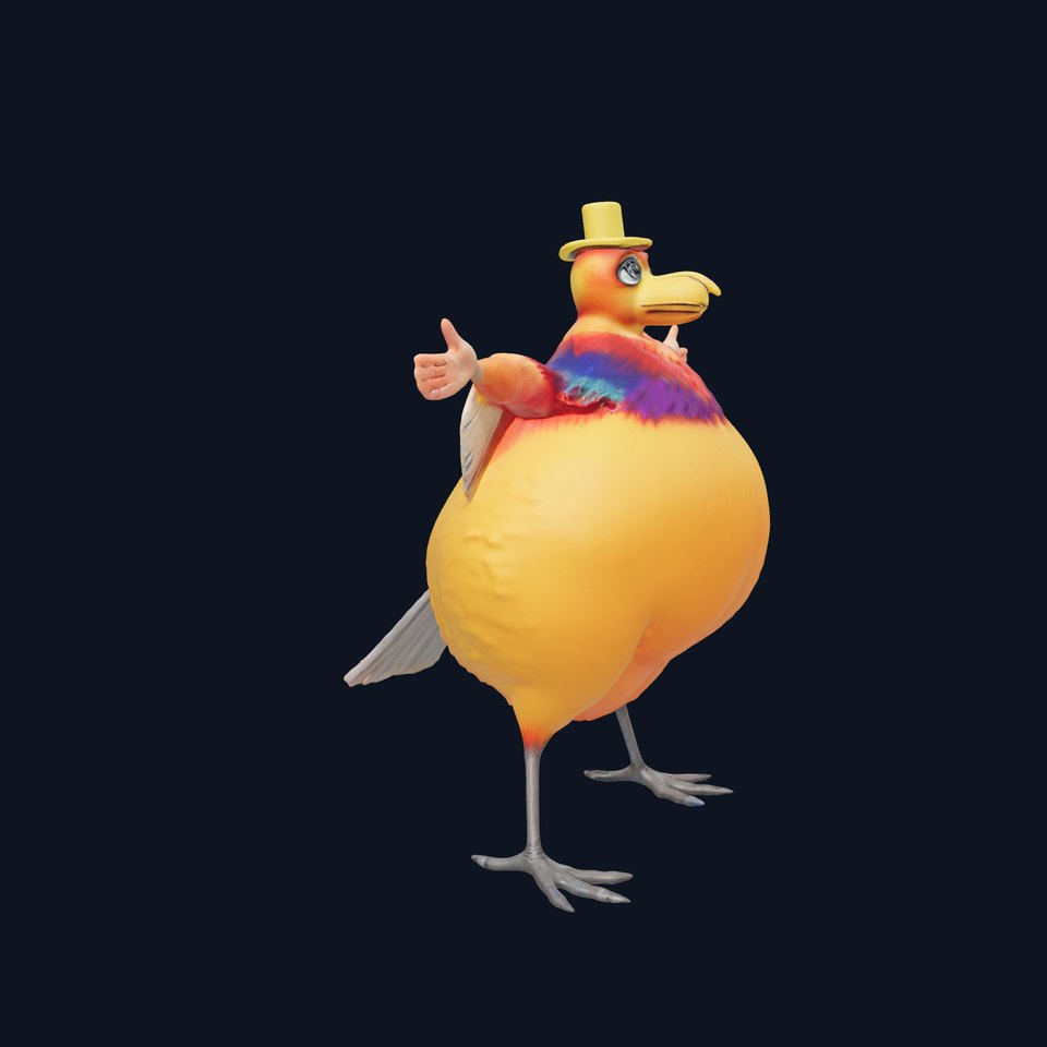 Cheery Feathered Bird model pack